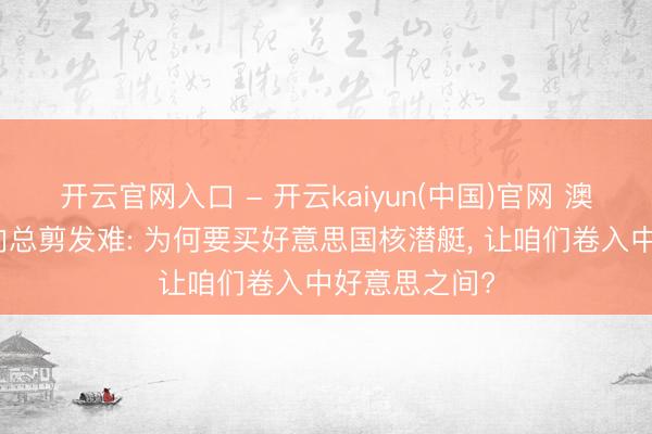 开云官网入口 - 开云kaiyun(中国)官网 澳大利亚绿党向总剪发难: 为何要买好意思国核潜艇， 让咱们卷入中好意思之间?